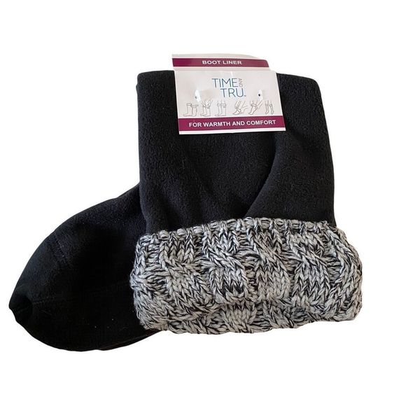 🎈 Time & Tru Boot liner with Sweater Knit Edging for Shoe Size 7-8 - Picture 2 of 3